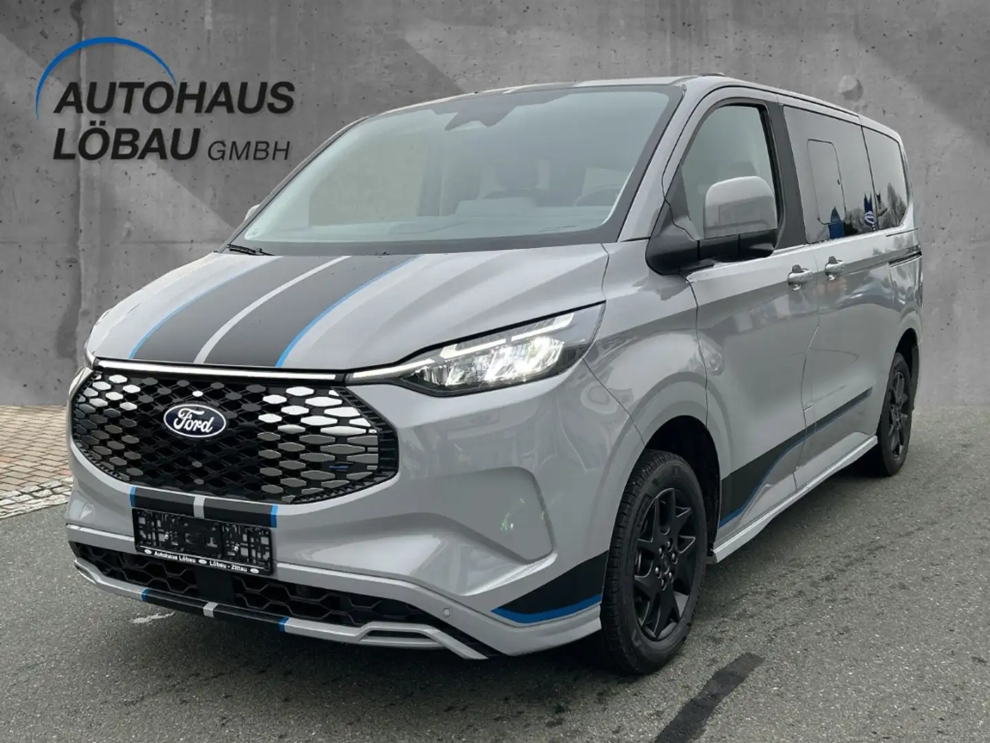 Ford Tourneo Custom 340L1 Sport Vollelektrisch 82,5 kWh AHK-el. klappb Grijs - 1