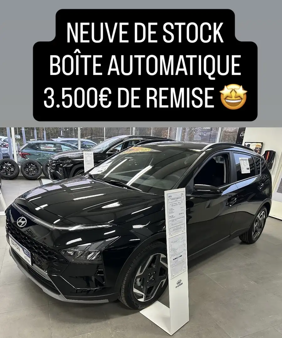 Hyundai BAYON SKY 1.0 T-GDi 100CV - B.AUTO - NEUVE DE STOCK Noir - 1
