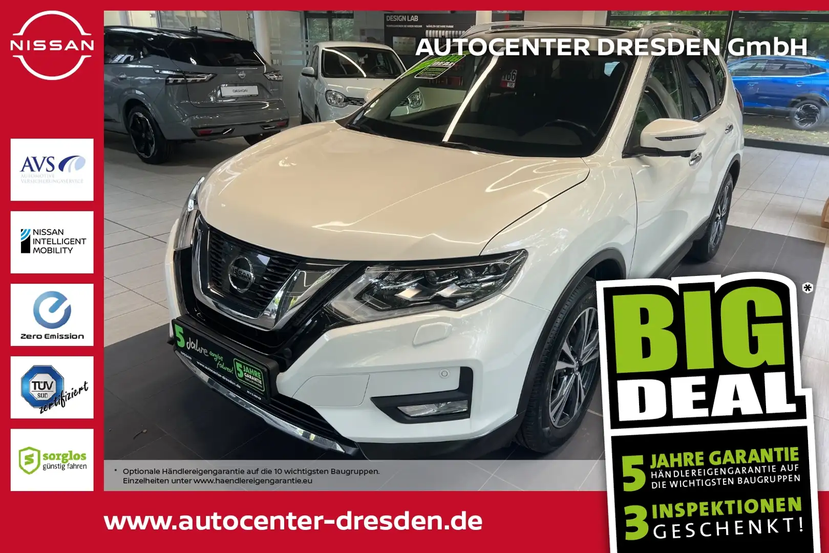 Nissan X-Trail 1.6 DIG-T N-Conn. 7Sitzer+Navi+PANO+LED Blanc - 1