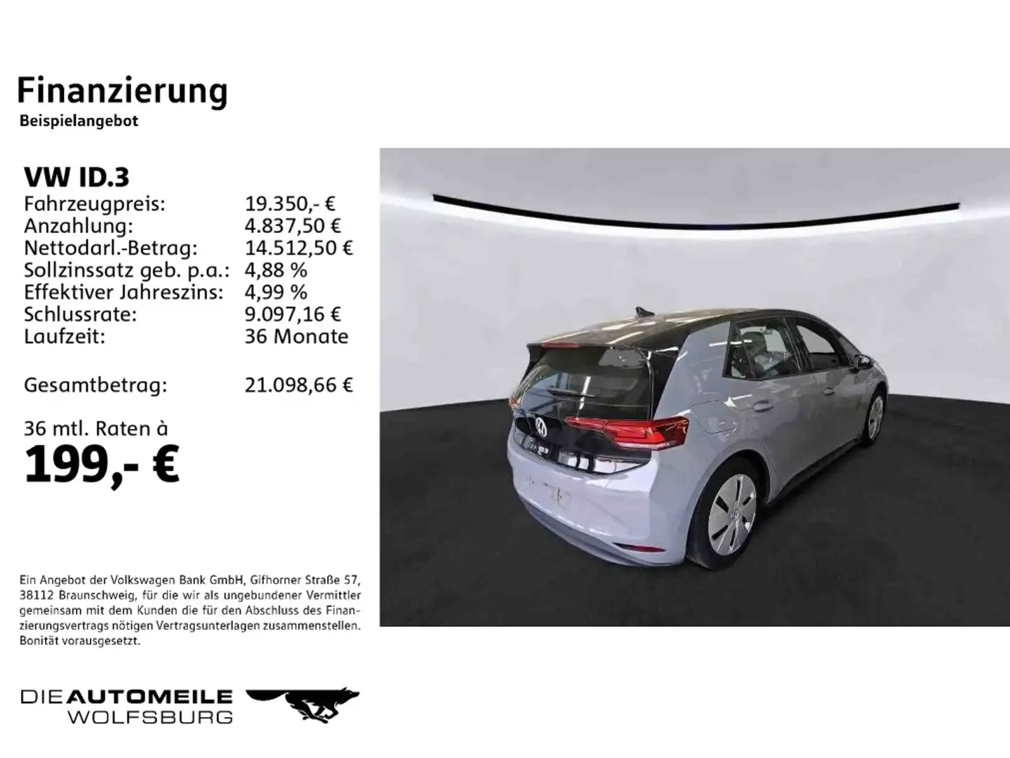 Volkswagen ID.3 Pure Performance LED/ACC Grau - 2