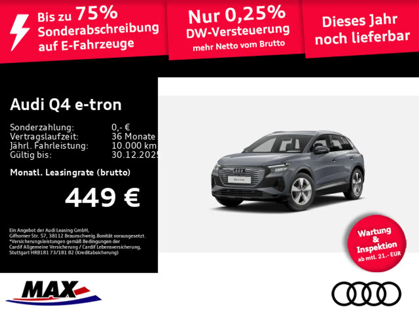 Audi Q4 e-tron Q4 45 e-tron 210 kW #FREI KONFIGURIERBAR# Gri - 1