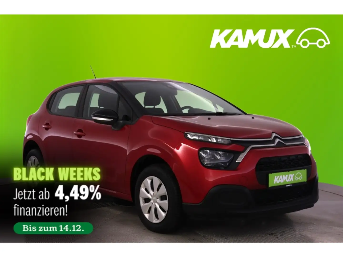 Citroen C3 1.2PureTech 82 Live+LED+TEMPO+DAB Rouge - 1