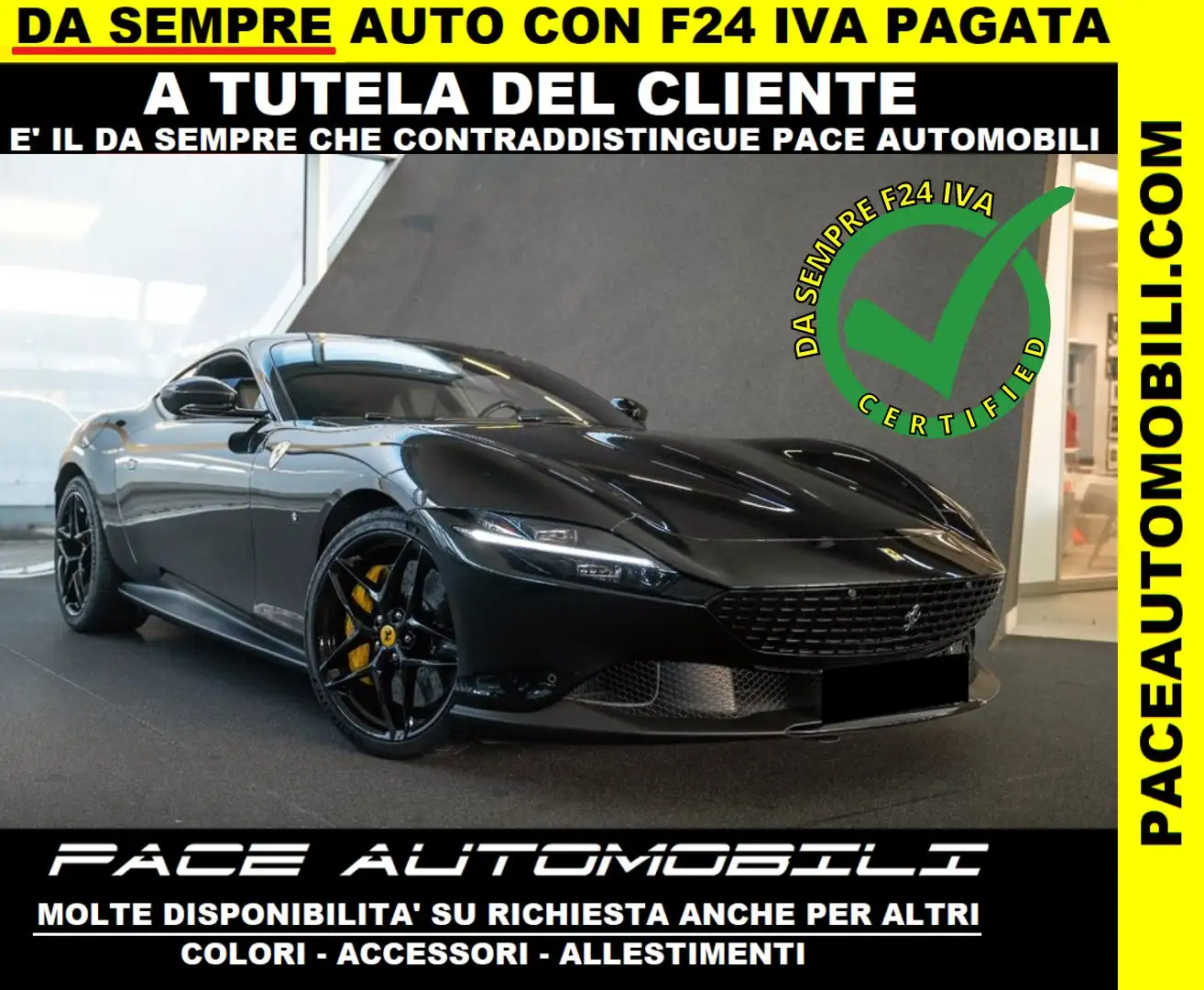 Ferrari Roma F1 PINZE GIALLO MODENA KAMERA LED CARBON PDC ACC Negro - 1