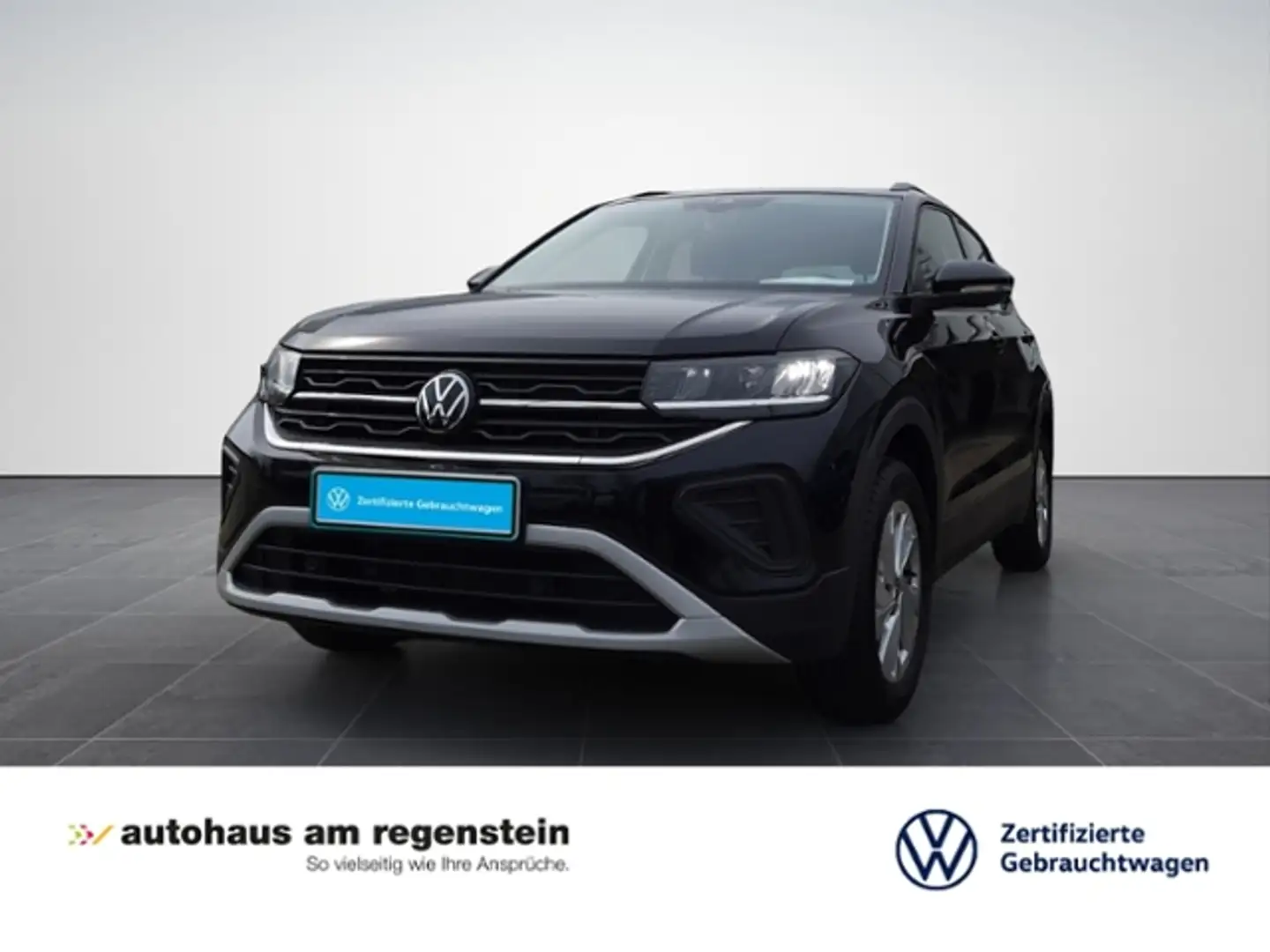 Volkswagen T-Cross 1.0 TSI Life LED/App/ACC/Shz/PDC Negro - 1