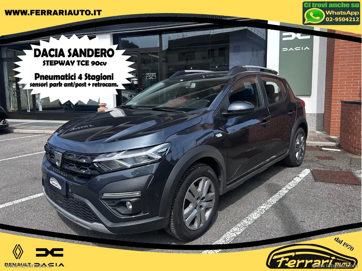 Dacia Sandero Stepway 1.0 TCe 90 CV Expression Grijs - 1
