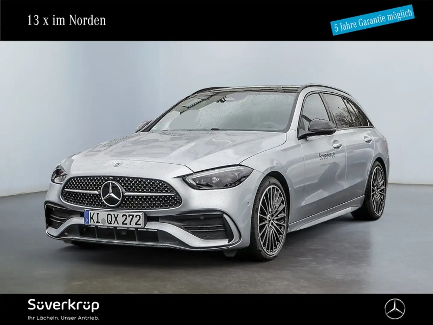 Mercedes-Benz C 200 T-Modell AMG NIGHT MEMO 360 AHK DISTR PANO Silber - 1