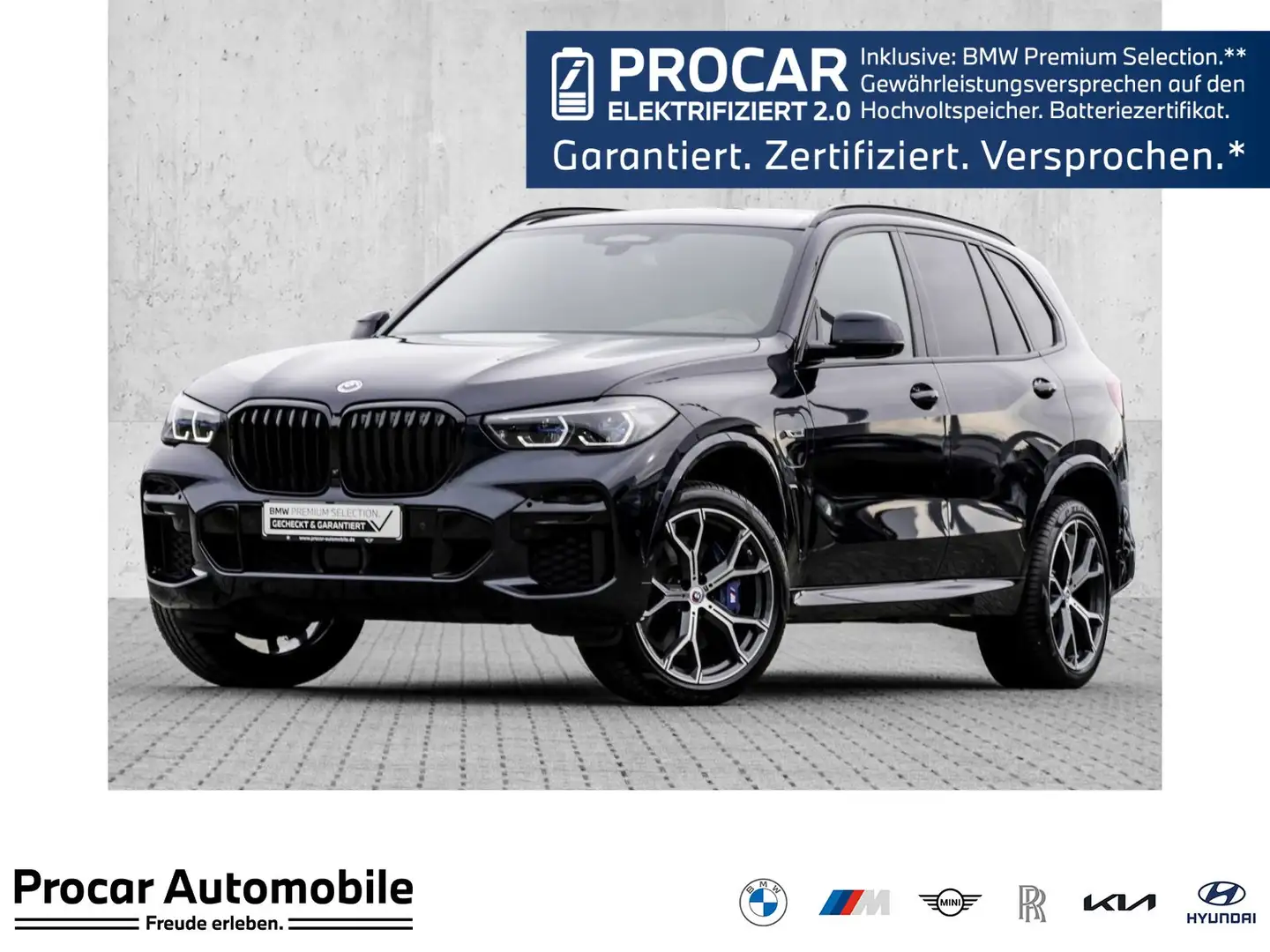 BMW X5 xDrive45e H/K+AHK+PANO+HuD+DA PROF+360° Schwarz - 1