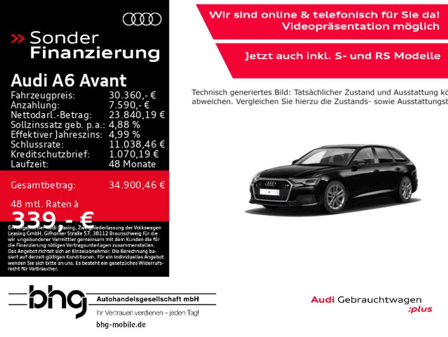 Audi A6 40 TDI S tronic Noir - 1