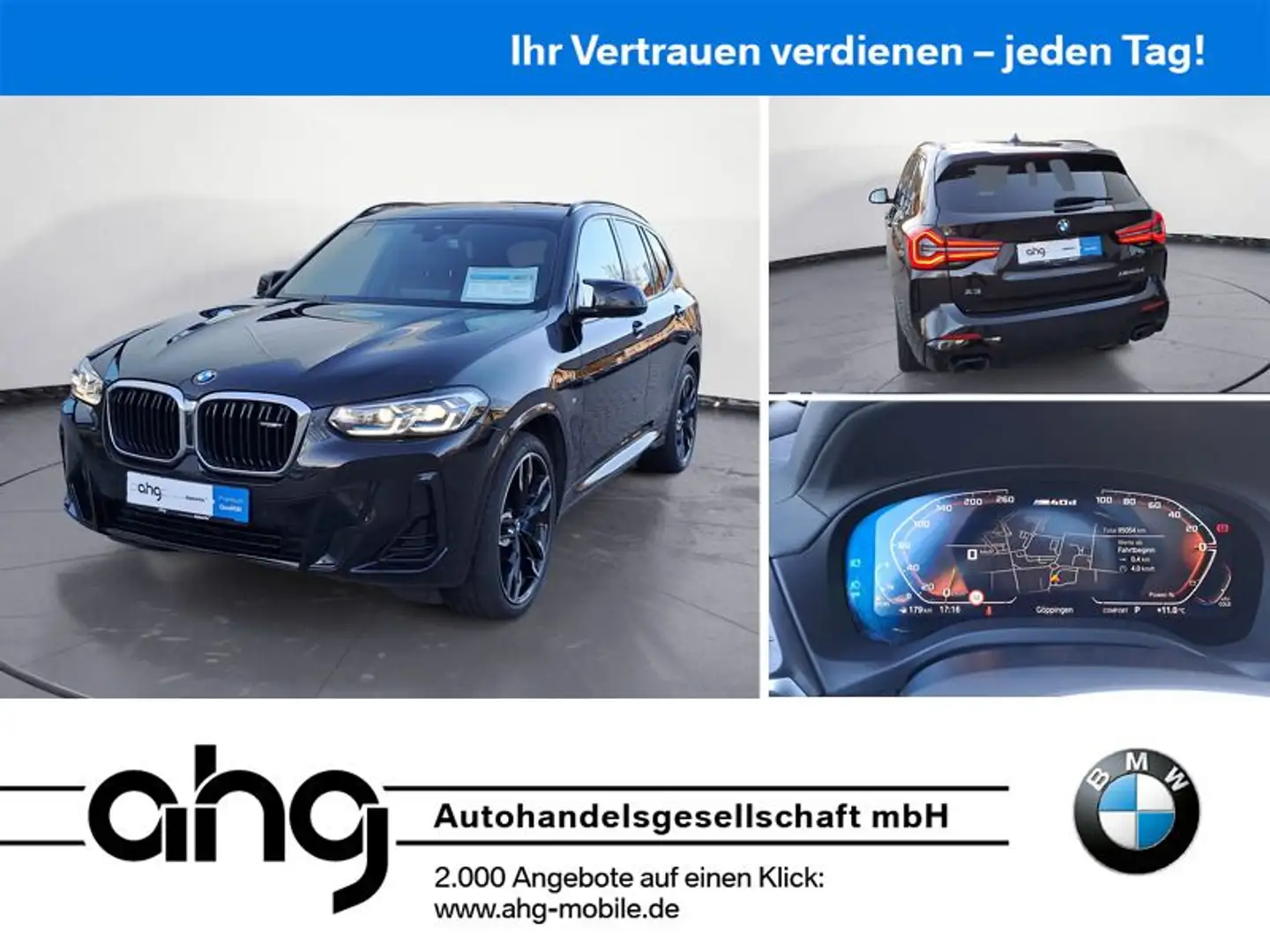 BMW X3 M d A M Sport AHK Standheizung Laserlicht Pa Schwarz - 1