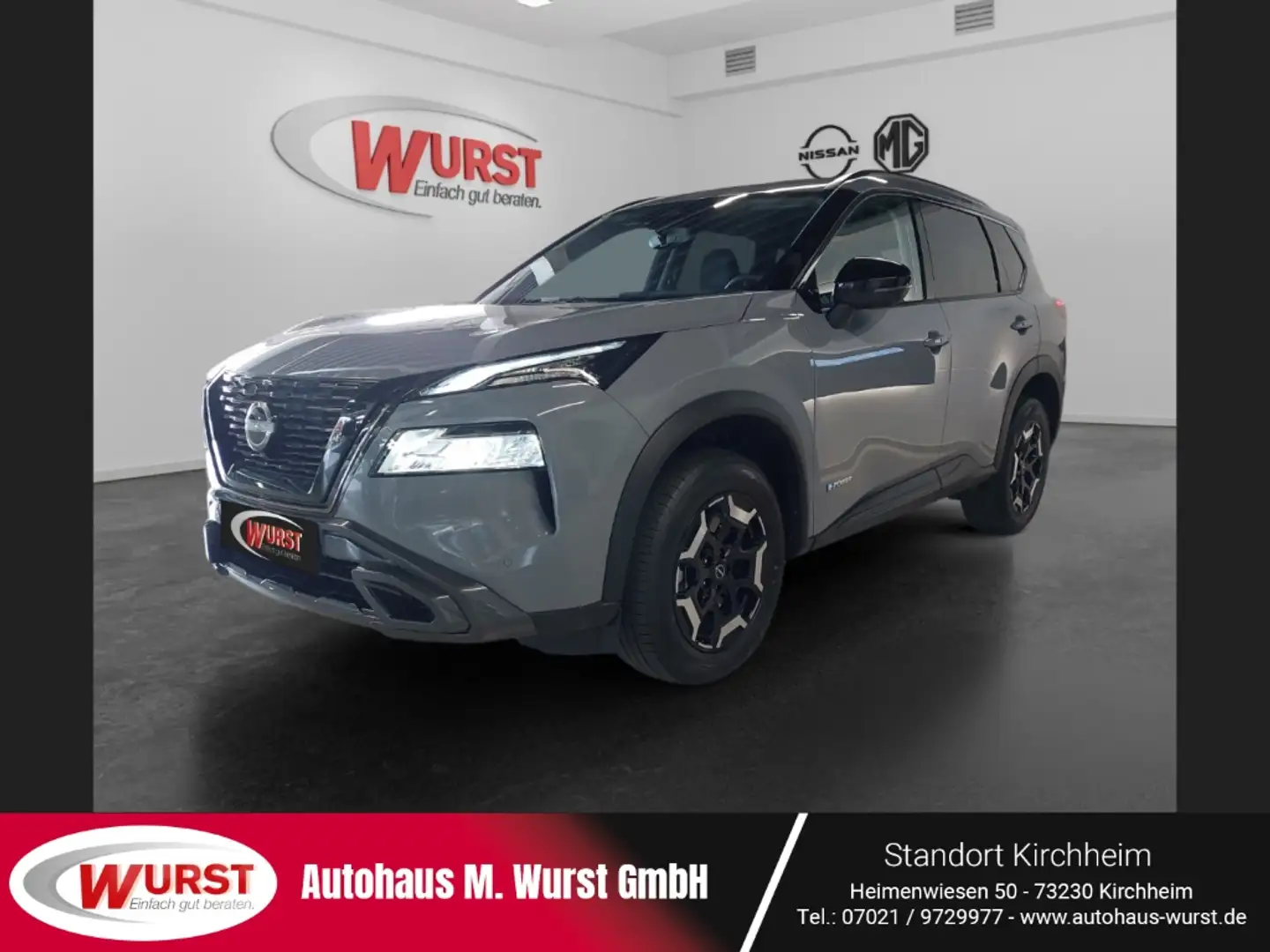 Nissan X-Trail 1.5 e-POWER N-TREK Abstandshaltetempomat LED-Schei Šedá - 1