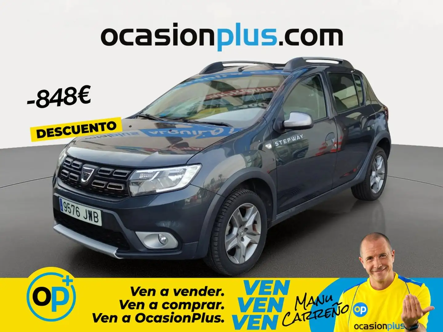 Dacia Sandero 0.9 TCE Stepway 90 Gris - 1