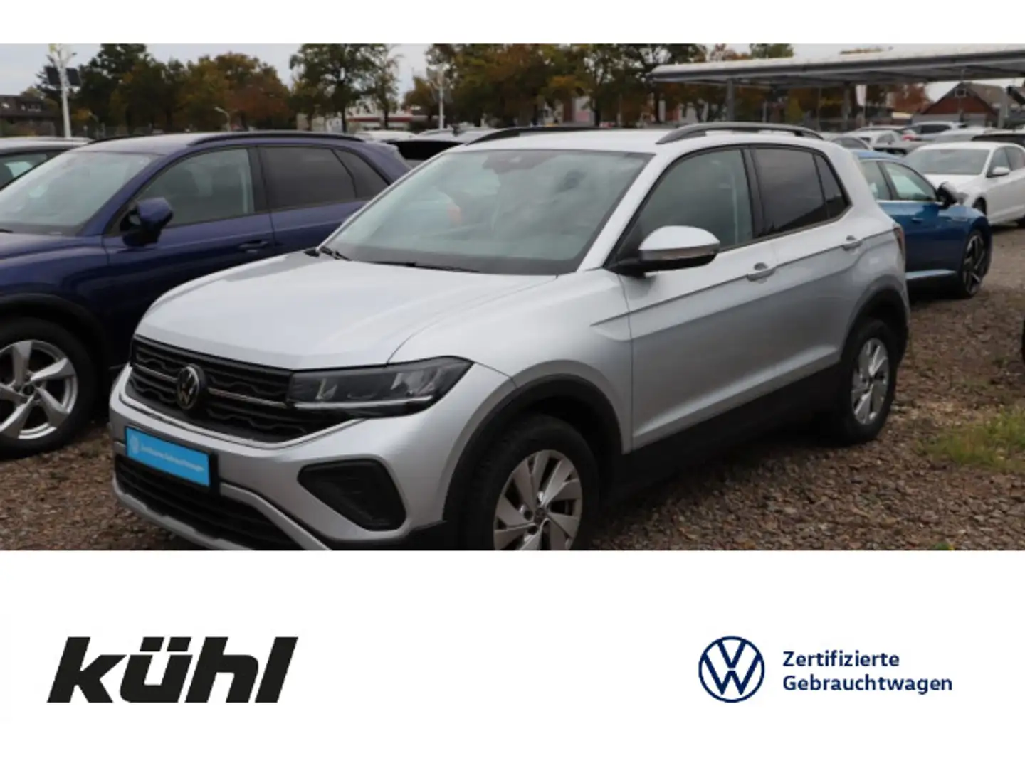 Volkswagen T-Cross 1.0 TSI Life LED/ACC/Kamera/App/AHK Silber - 1