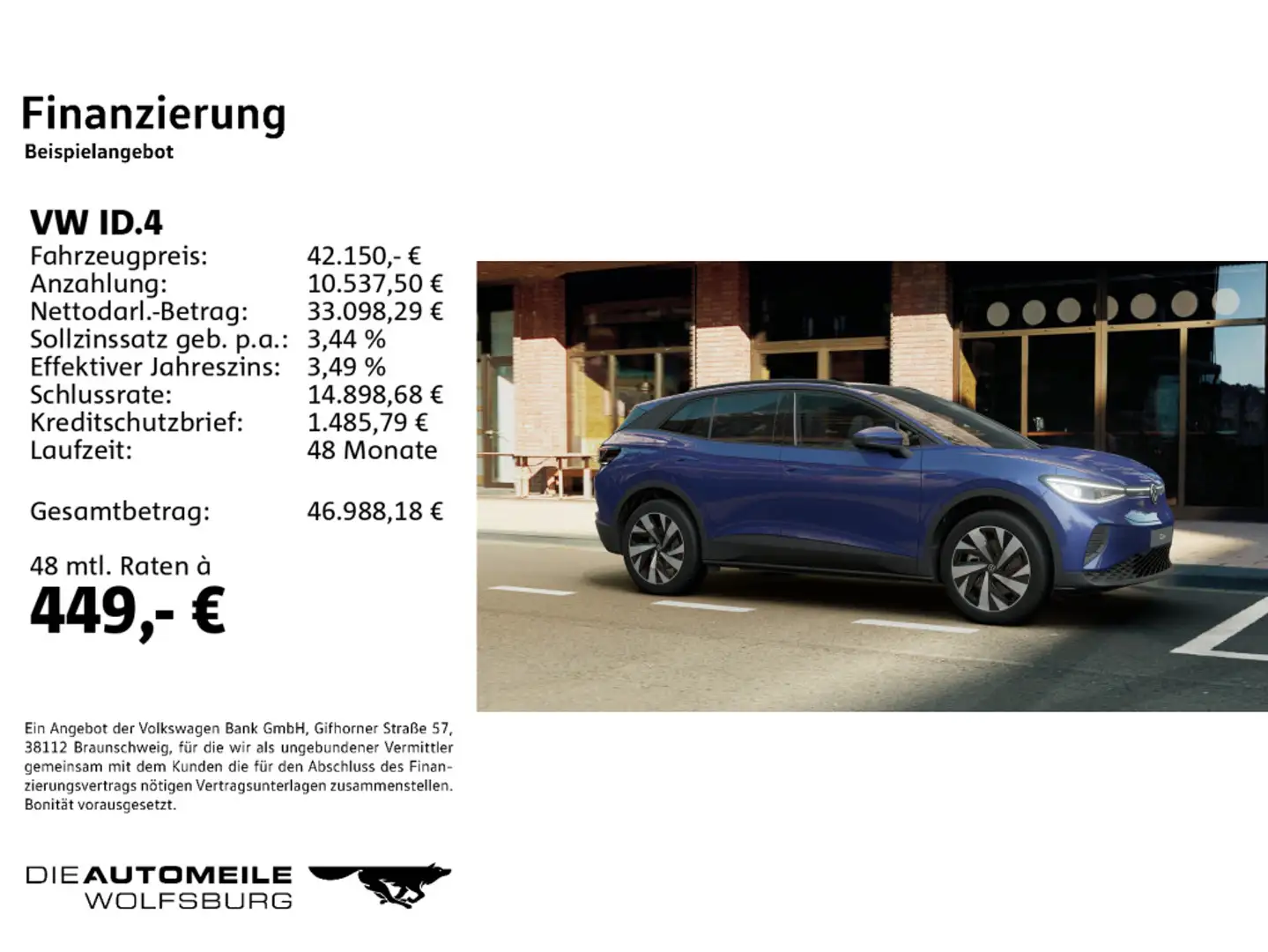 Volkswagen ID.4 Pro Matrix/Pano/AHK/DCC/ACC Blau - 2