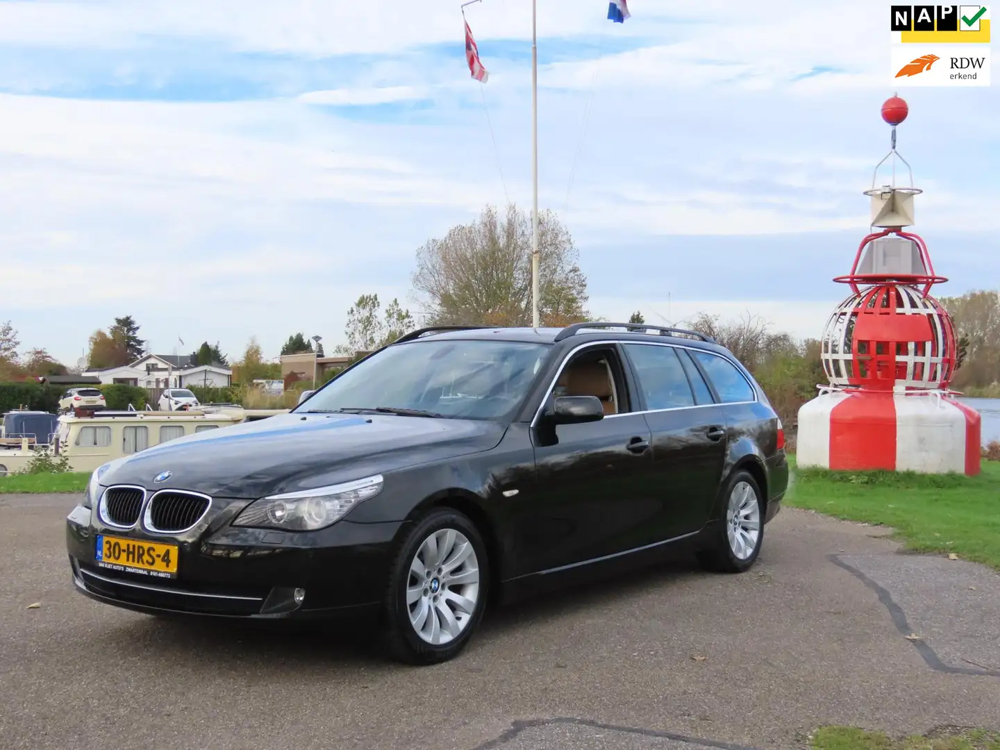 BMW 520 5-serie Touring 520i Business Line Edition I *LEER Zwart - 1