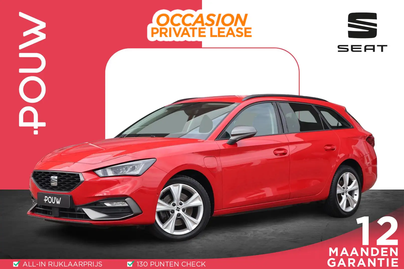 SEAT Leon e-Hybrid Sportstourer 1.4 TSI 204pk eHybrid PHEV FR | SoH 9 Rood - 1