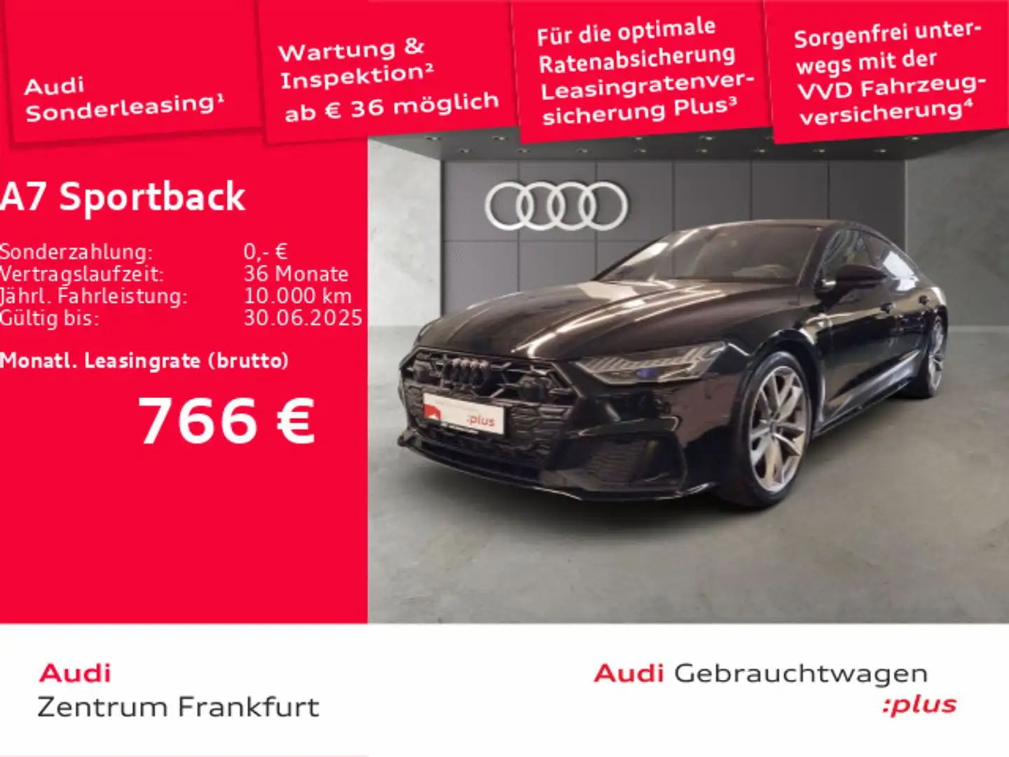 Audi A7 55 TFSI e quattro S tronic S line H Schwarz - 1