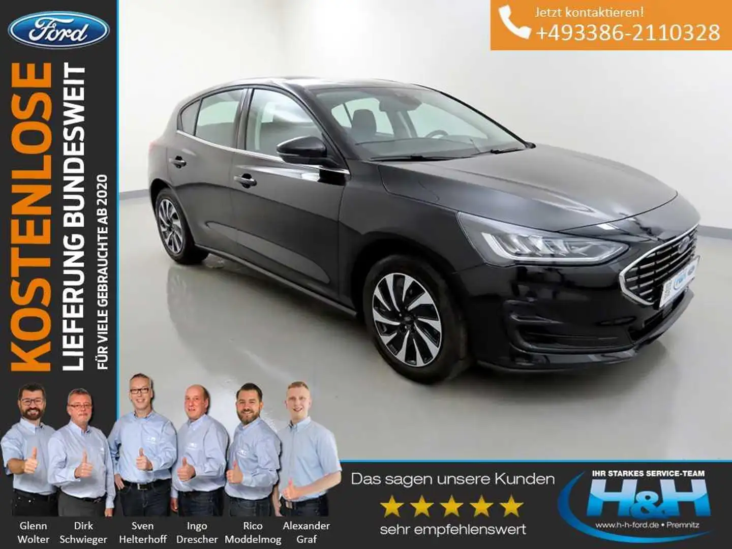 Ford Focus 1.0 M-Hybrid Aut. Titanium AHK+LED Schwarz - 1