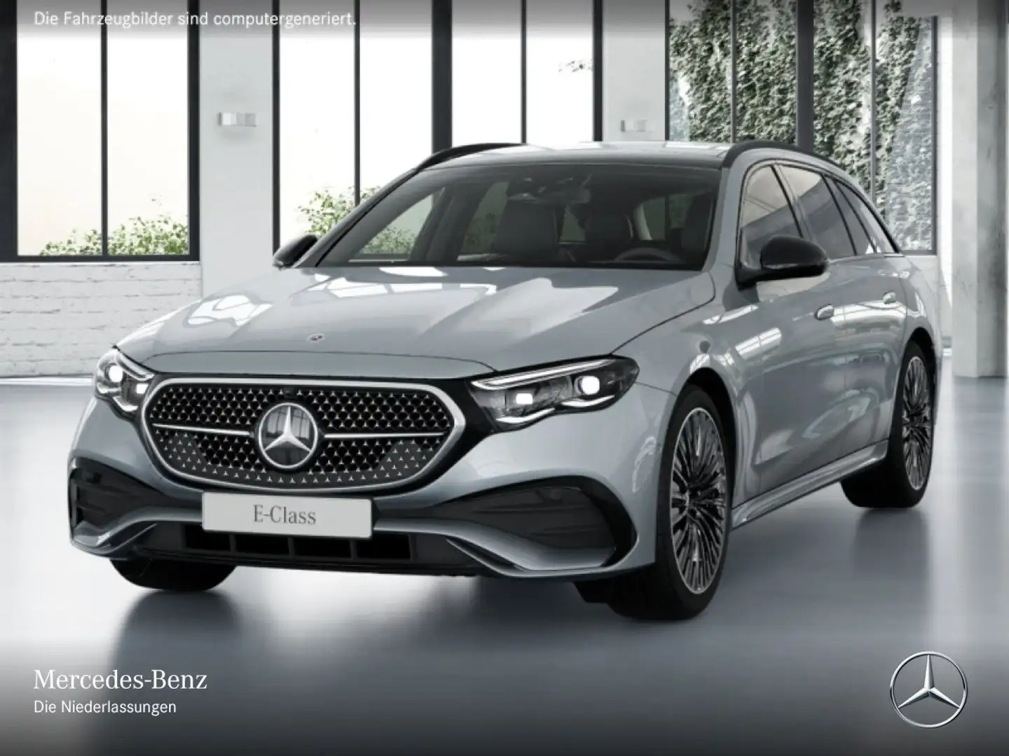Mercedes-Benz E 220 d T 4M Edition AMG-Line Fahrass 360° Stdhzg Silber - 2