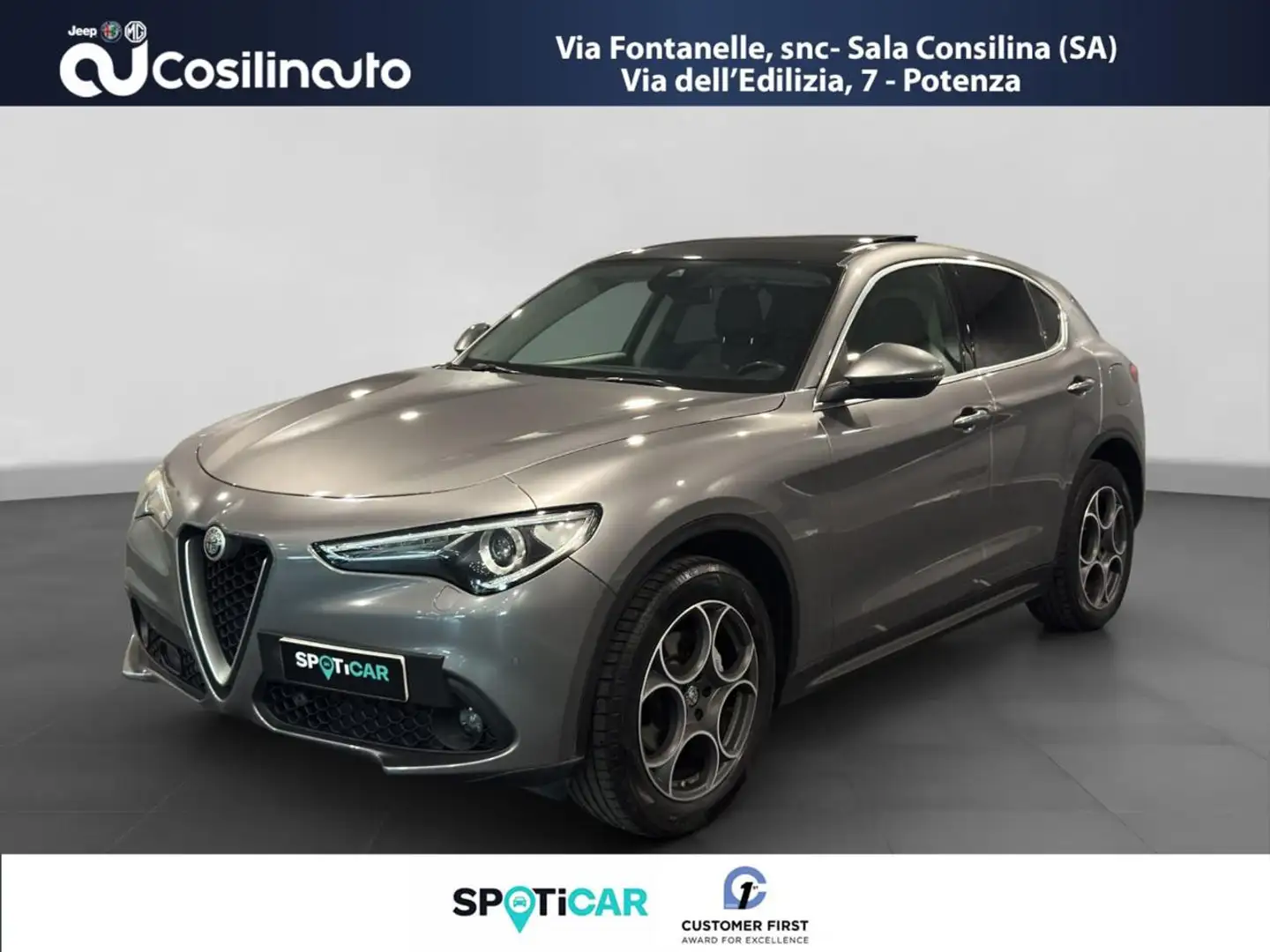 Alfa Romeo Stelvio 2.2 Turbodiesel 210 CV AT8 Q4 Grigio - 1