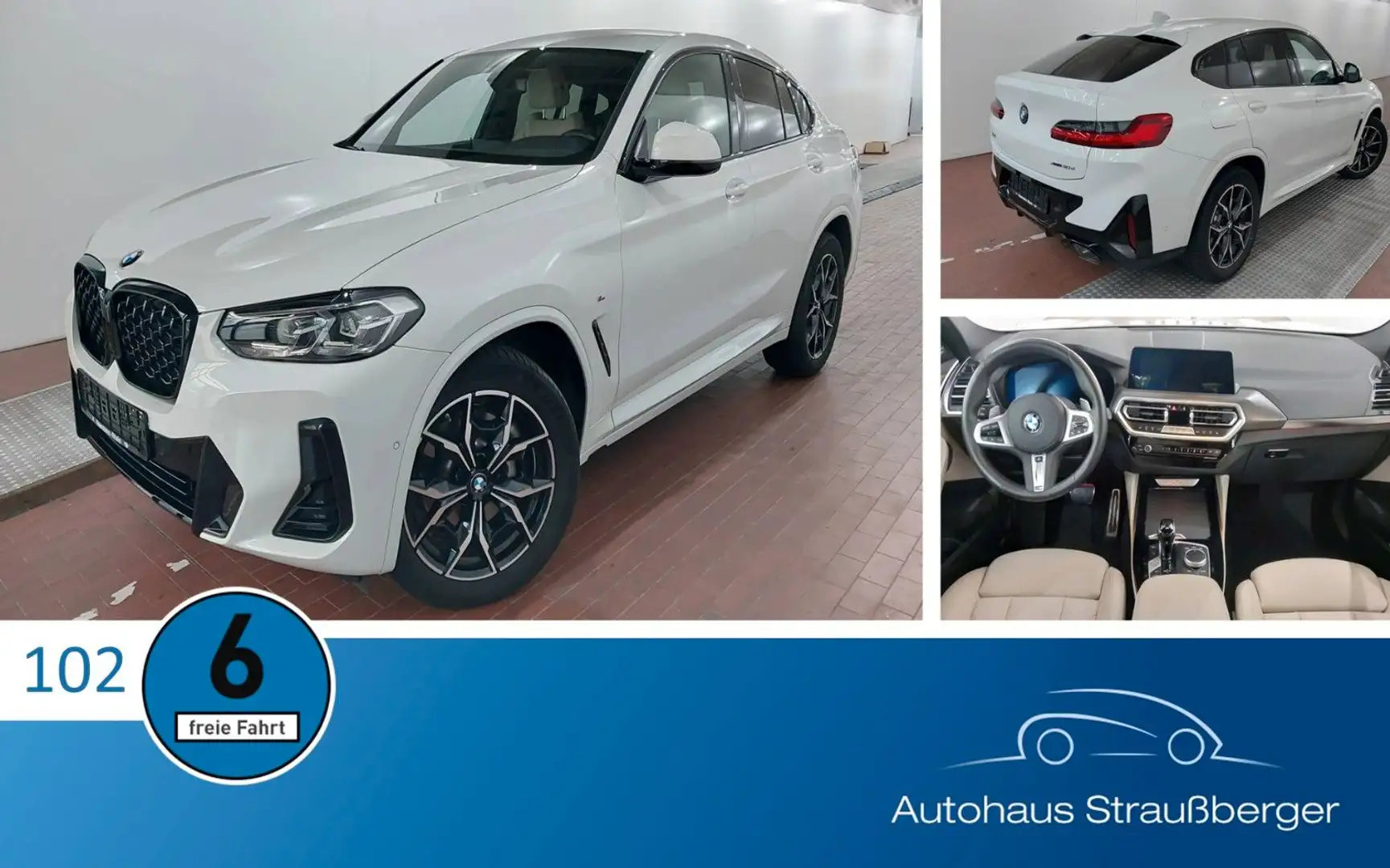 BMW X4 d M Sport H/K AHK SHZ LRHZ STHZ WLAN LED Weiß - 1