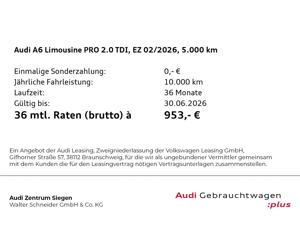 Audi A6 2.0 TDI quattro 2xSLINE*B&O 3D* PAN 3