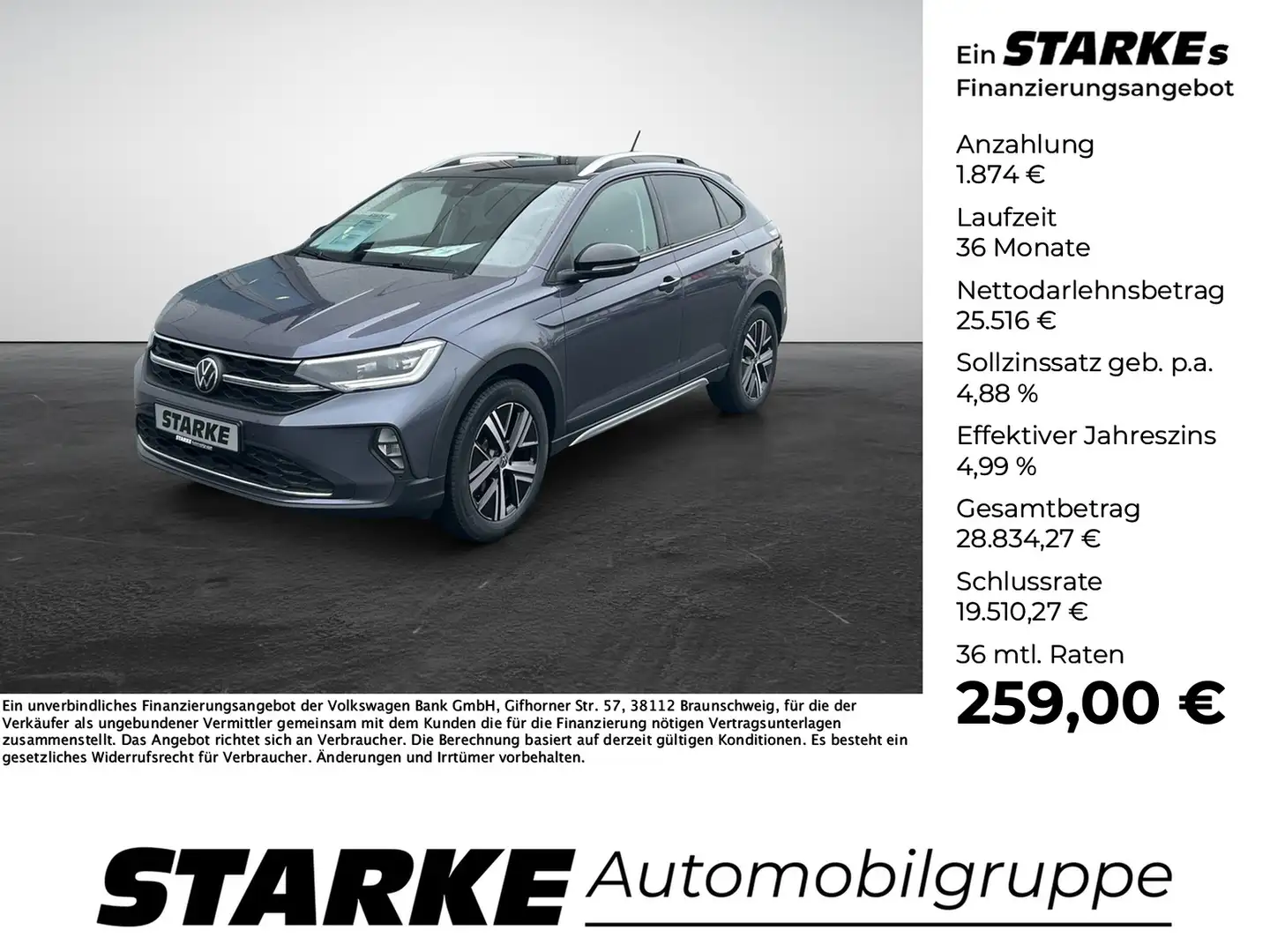 Volkswagen Taigo 1.0 TSI DSG Style Grau - 1