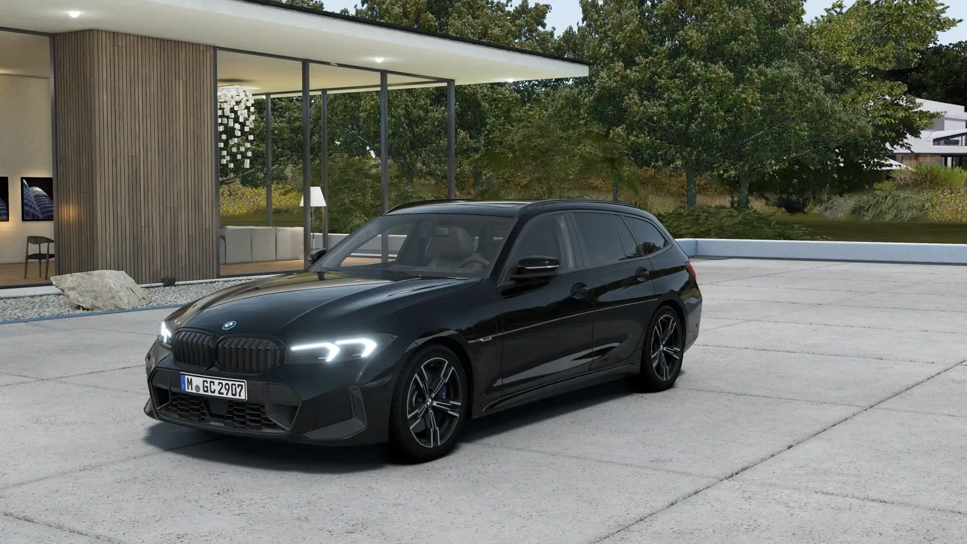 BMW 330 e xDrive M SPORT PRO AHK PANO SHZG. Noir - 1