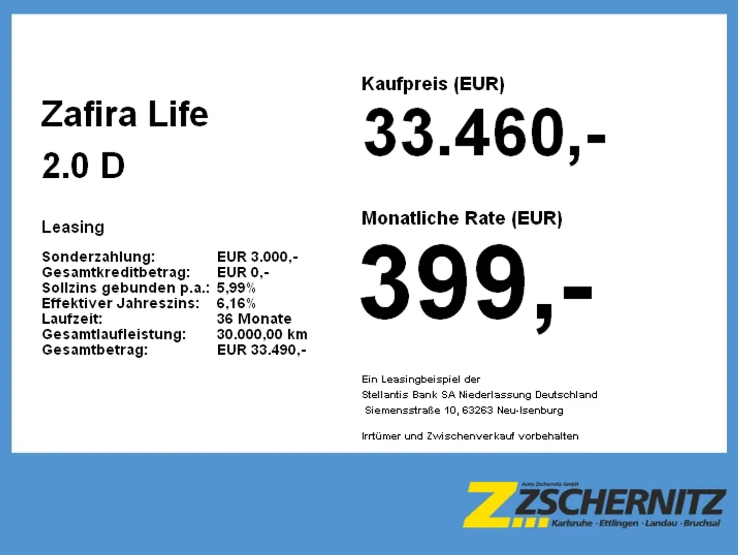 Opel Zafira Life 2.0 D (L3) Edition XL Gris - 2