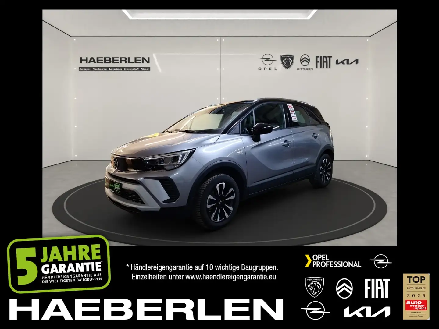 Opel Crossland 1.2 Turbo Elegance FLA SpurH LM LED Gris - 1
