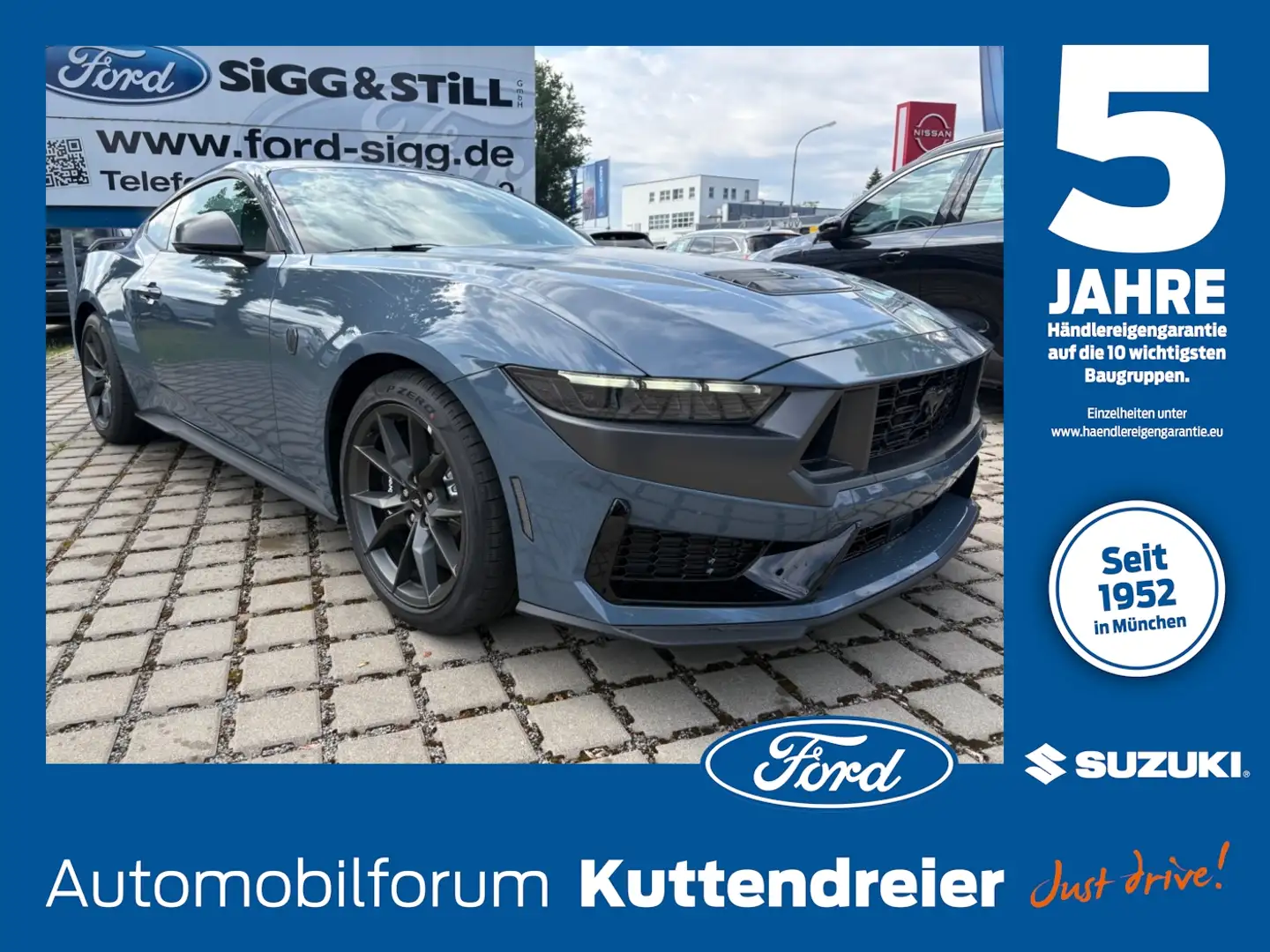 Ford Mustang Coupe Dark Horse 5.0l NAVI*IACC*B&O*SBL Blauw - 1