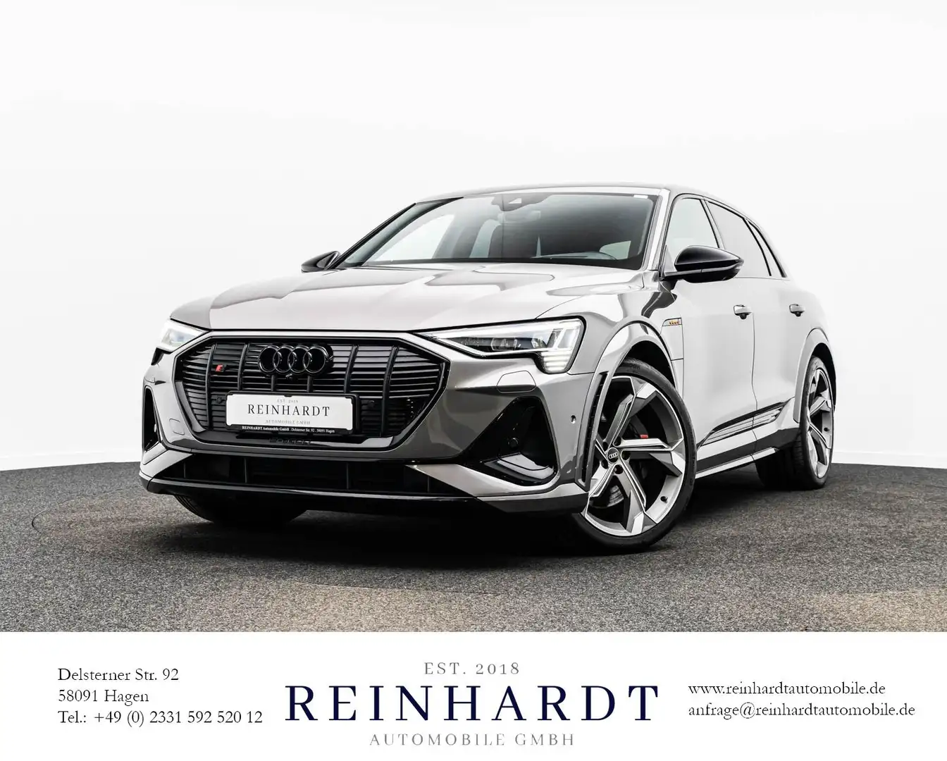 Audi e-tron S BLACK ACC/HuD/PANO/S-SITZE/360°/AHK/B&O Gris - 1