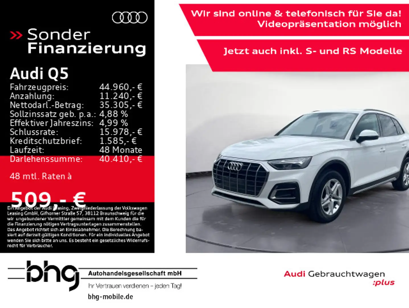 Audi Q5 50 TFSIe quattro advanced LED/ACC/Kamera/Assi Weiß - 1