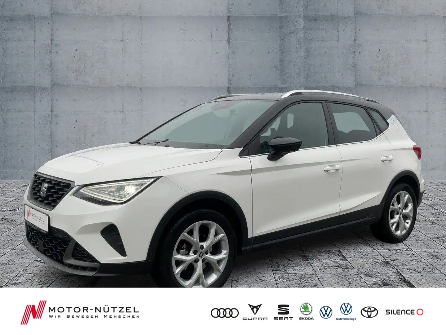 SEAT Arona 1.0 TSI FR-LINE LED+NAV+APP+GRA+SHZ+PDC+VC Weiß - 1