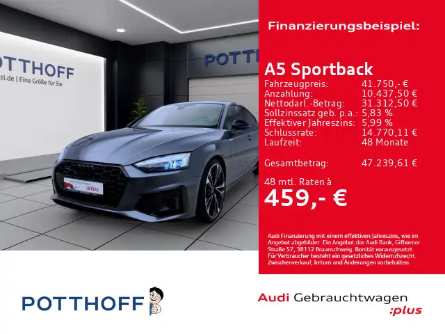 Audi A5 50 TDI Q S LINE NAVI+ MATRIX KAMERA