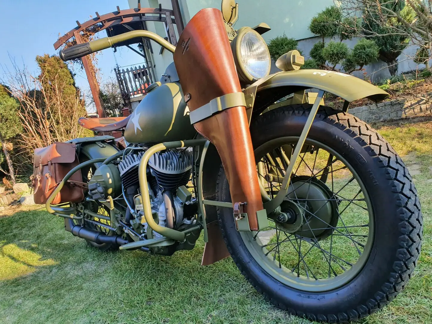 Harley-Davidson WLA Military WWII Groen - 2