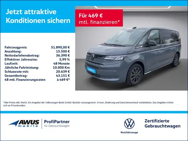 Volkswagen T7 Multivan KÜ 2.0TDI 110KW DSG