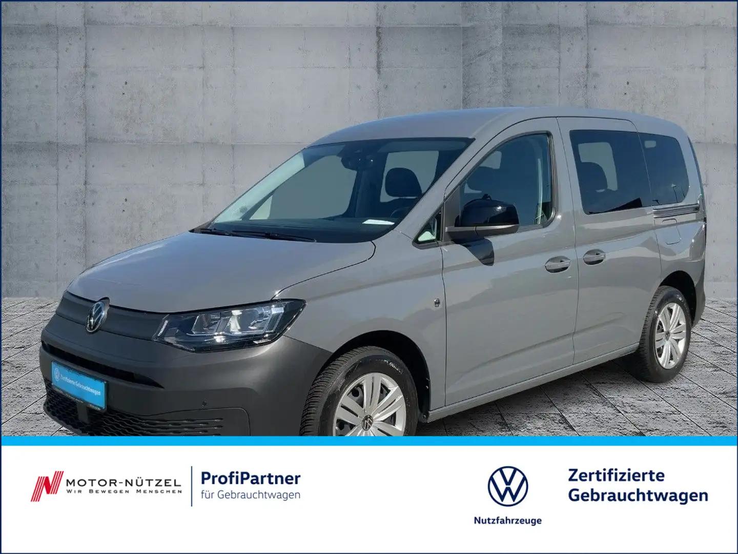 Volkswagen Caddy 1.5 TSI 5JG+SHZ+RFK+2xPDC+MFL+MFA+DAB Grijs - 1