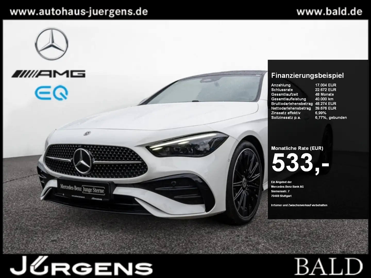 Mercedes-Benz CLE 300 4M Coupé AMG-Sport/Technik/Pano/Stdhz/20 Blanc - 1