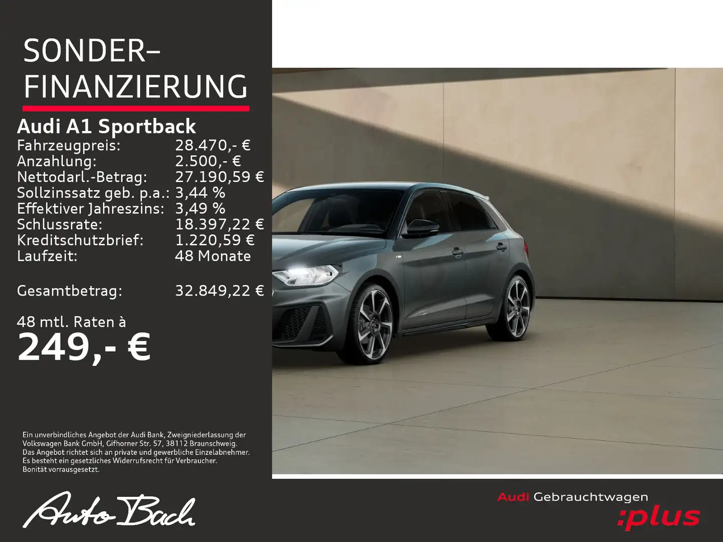 Audi A1 S line 35 TFSI Stronic EPH Sitzhzg Grau - 2