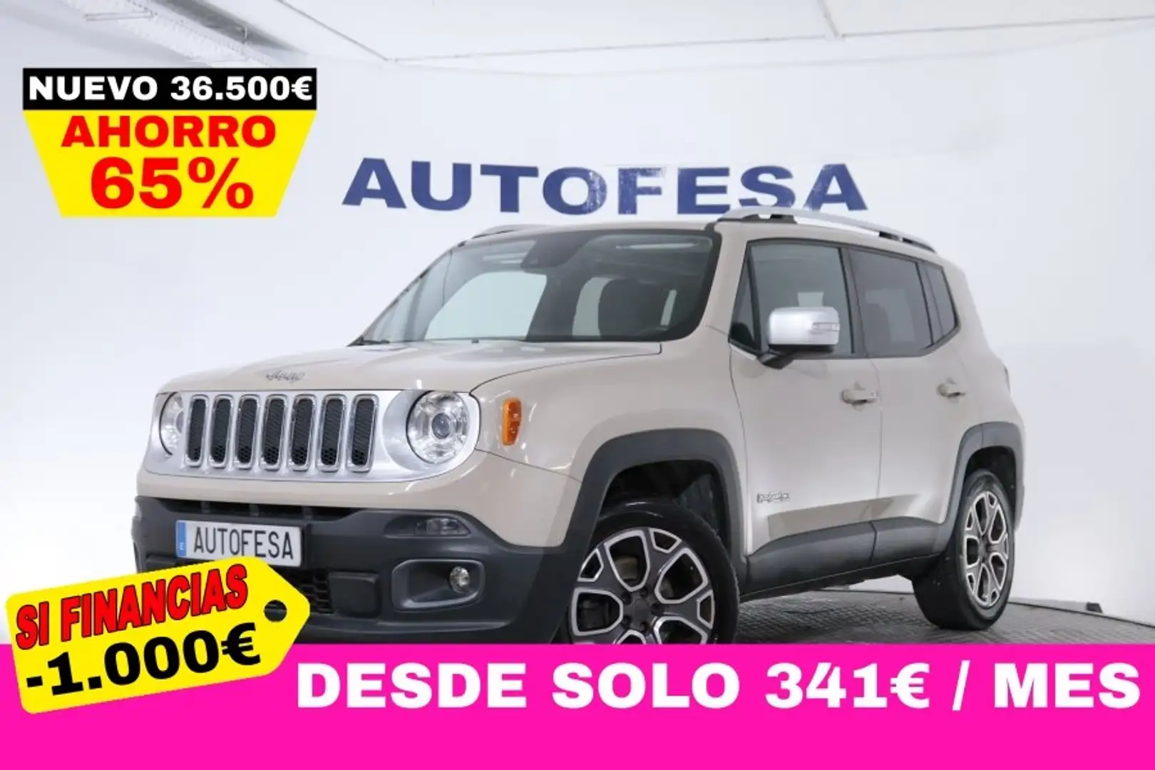 Jeep Renegade 2.0 MJET LIMITED 4X4 140CV 5P # CUERO, TECHO PANOR Beige - 1