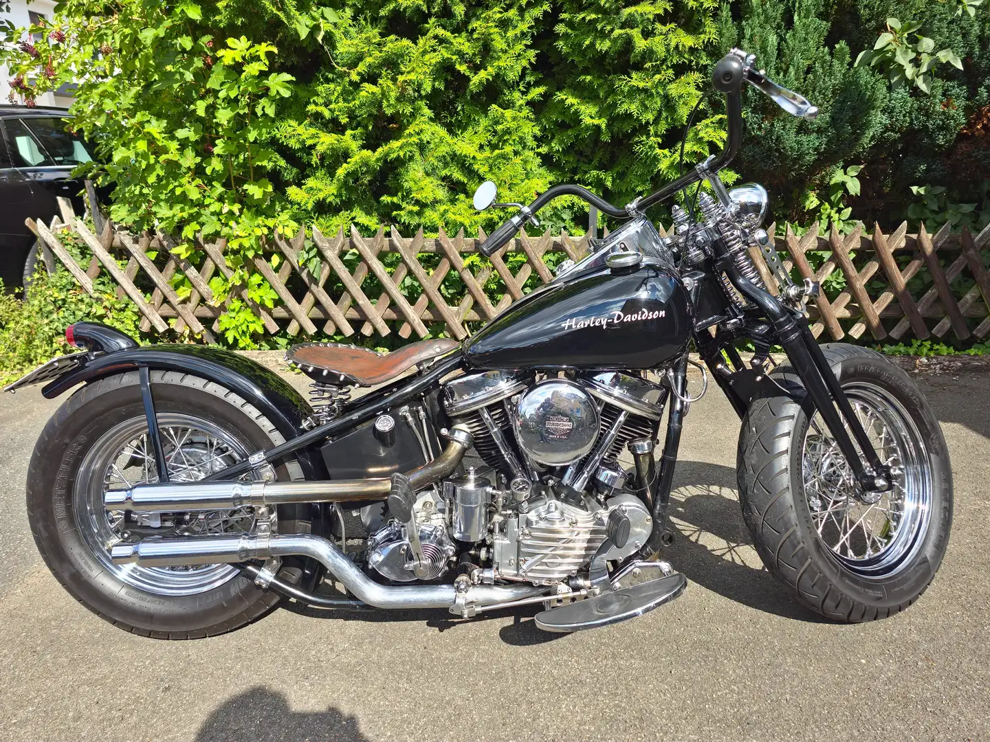 Harley-Davidson Panhead Bobber/ Old School Fekete - 1