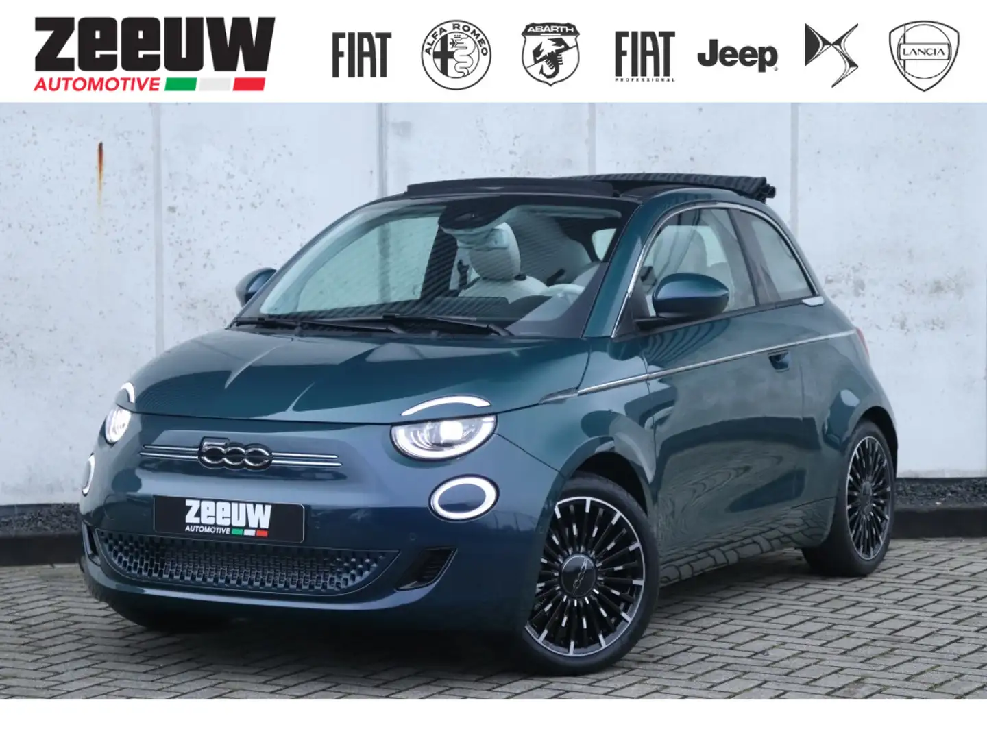 Fiat 500C La Prima 42 kWh | Technology | Navi | Camera | 17" Grün - 1