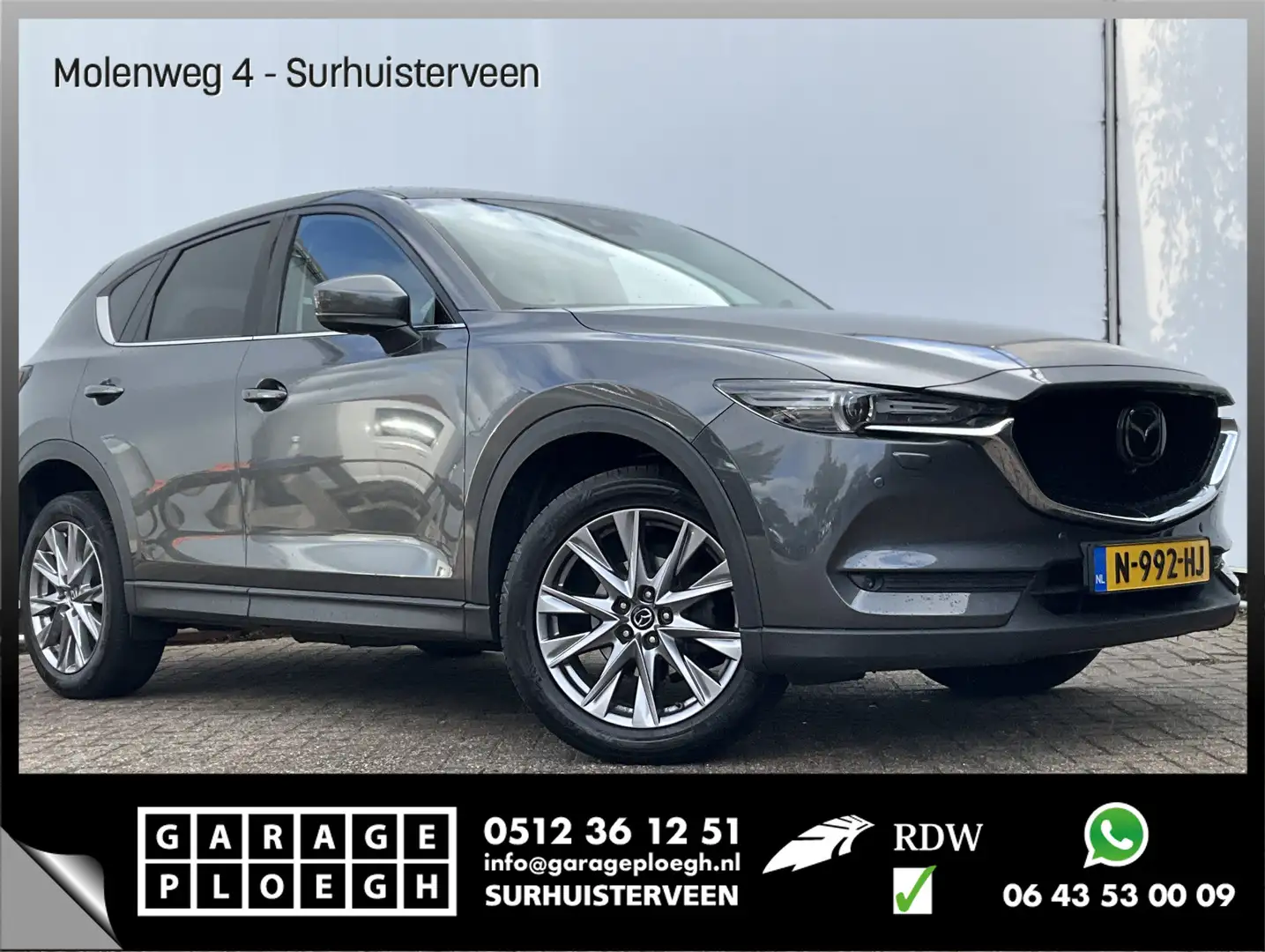 Mazda CX-5 2.0 SkyActiv-G 165 TS+ Automaat Bose HUD Leer Memo Gris - 1
