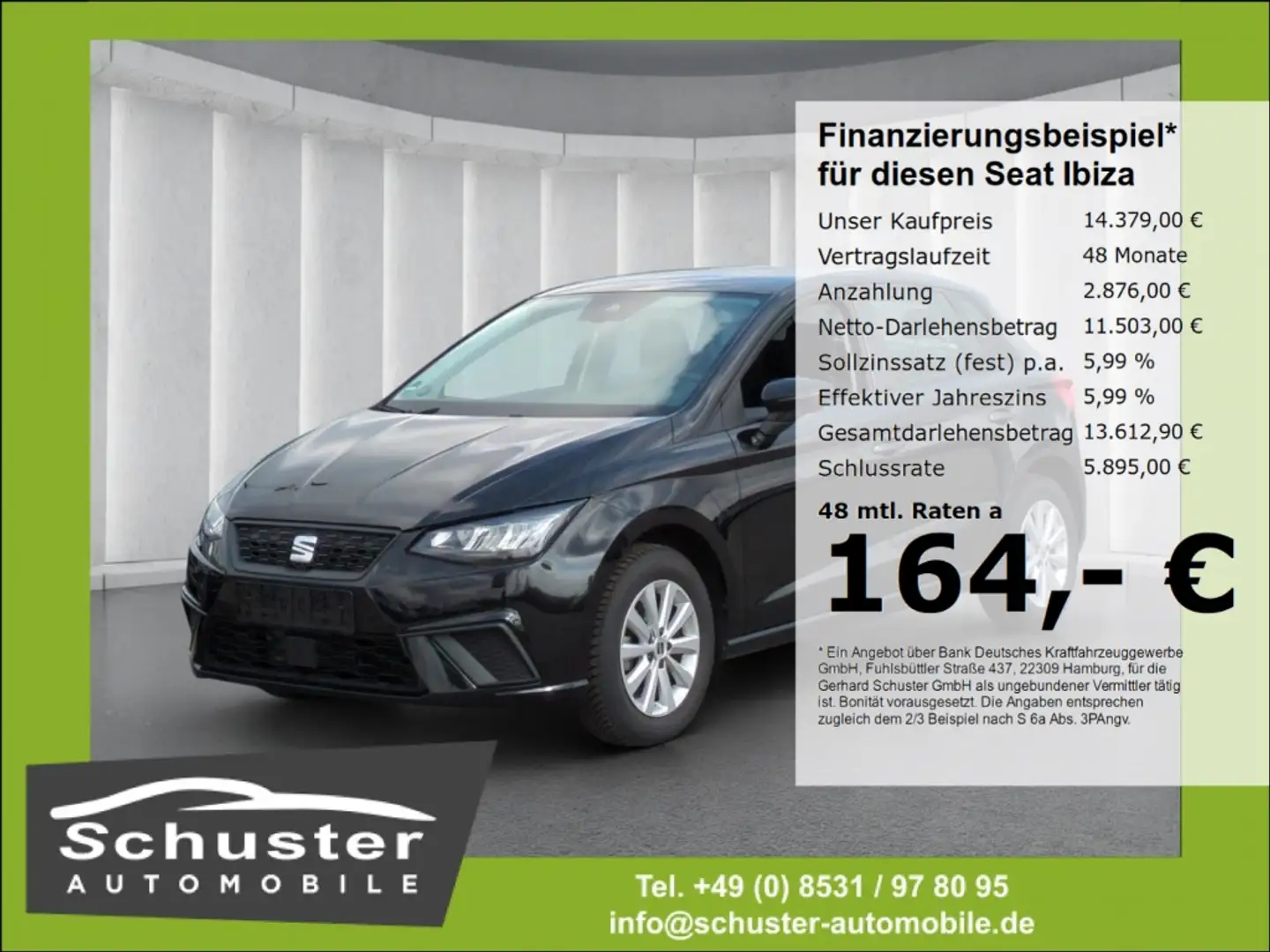 SEAT Ibiza Style 1.0TSI*LED digCockp SHZ Tempom PDC Schwarz - 1