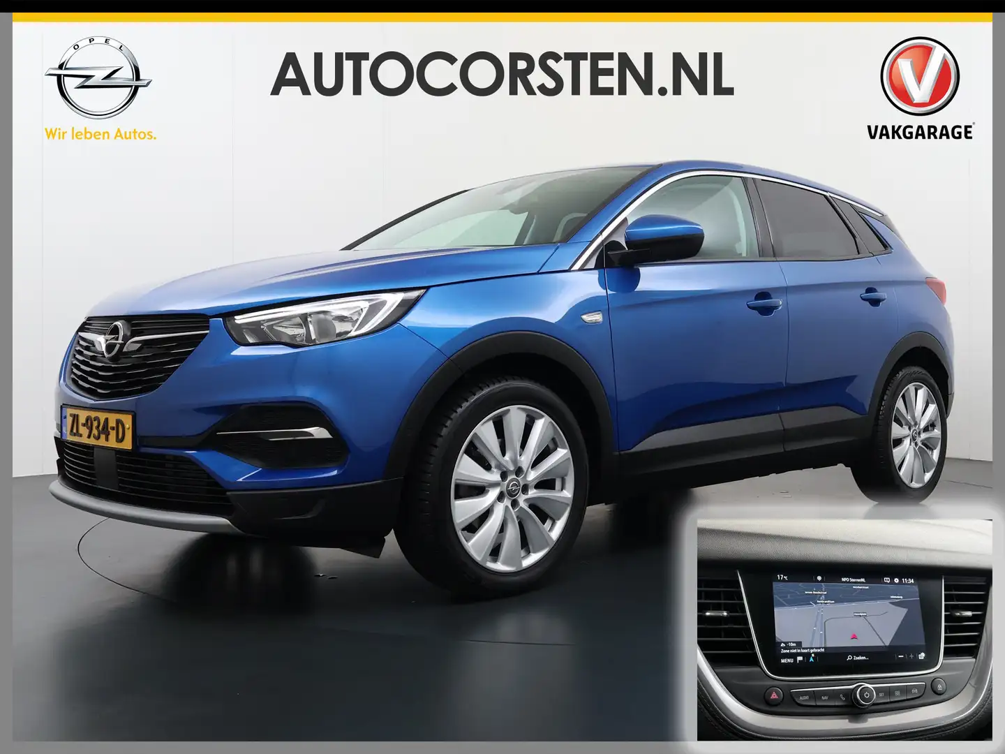 Opel Grandland X T131pk Navi Trekhaak Executive Dual-Ecc Apple Carp Blau - 1