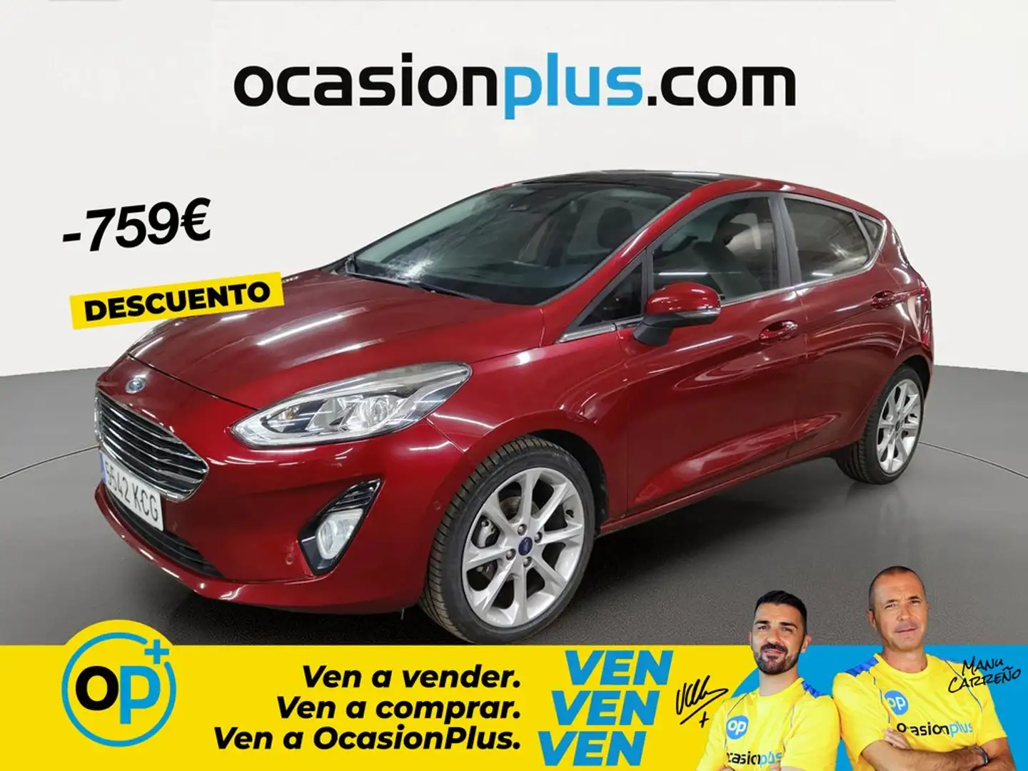 Ford Fiesta 1.0 EcoBoost S/S Titanium 100 Rojo - 1