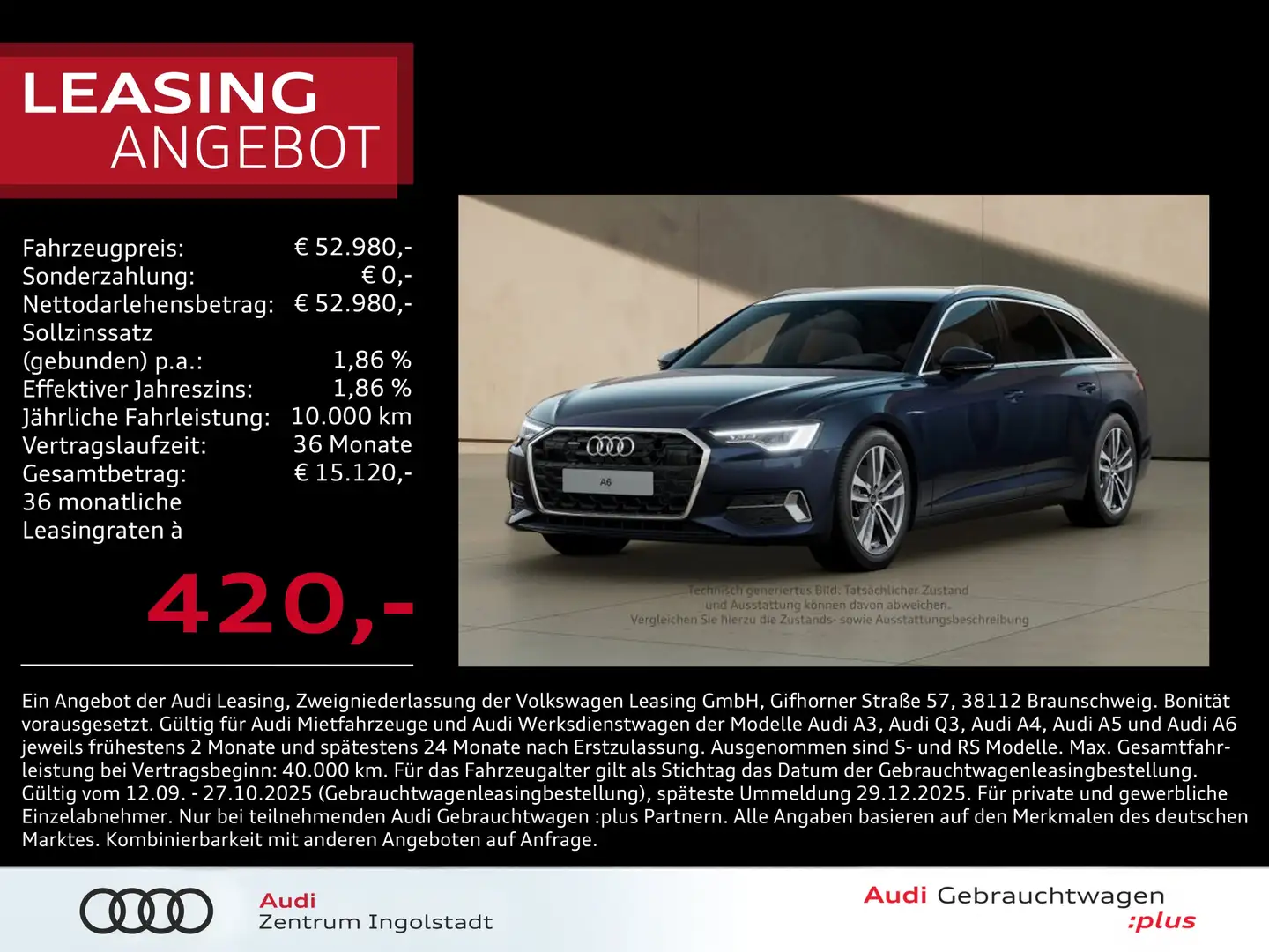 Audi A6 Avant 45 TDI qu S line MATRIX AHK 19" KAM. Blau - 1