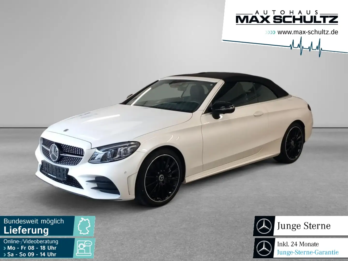 Mercedes-Benz C 300 4MATIC Cabriolet AMG*Night*Nav*SpurP*360° Blanc - 1