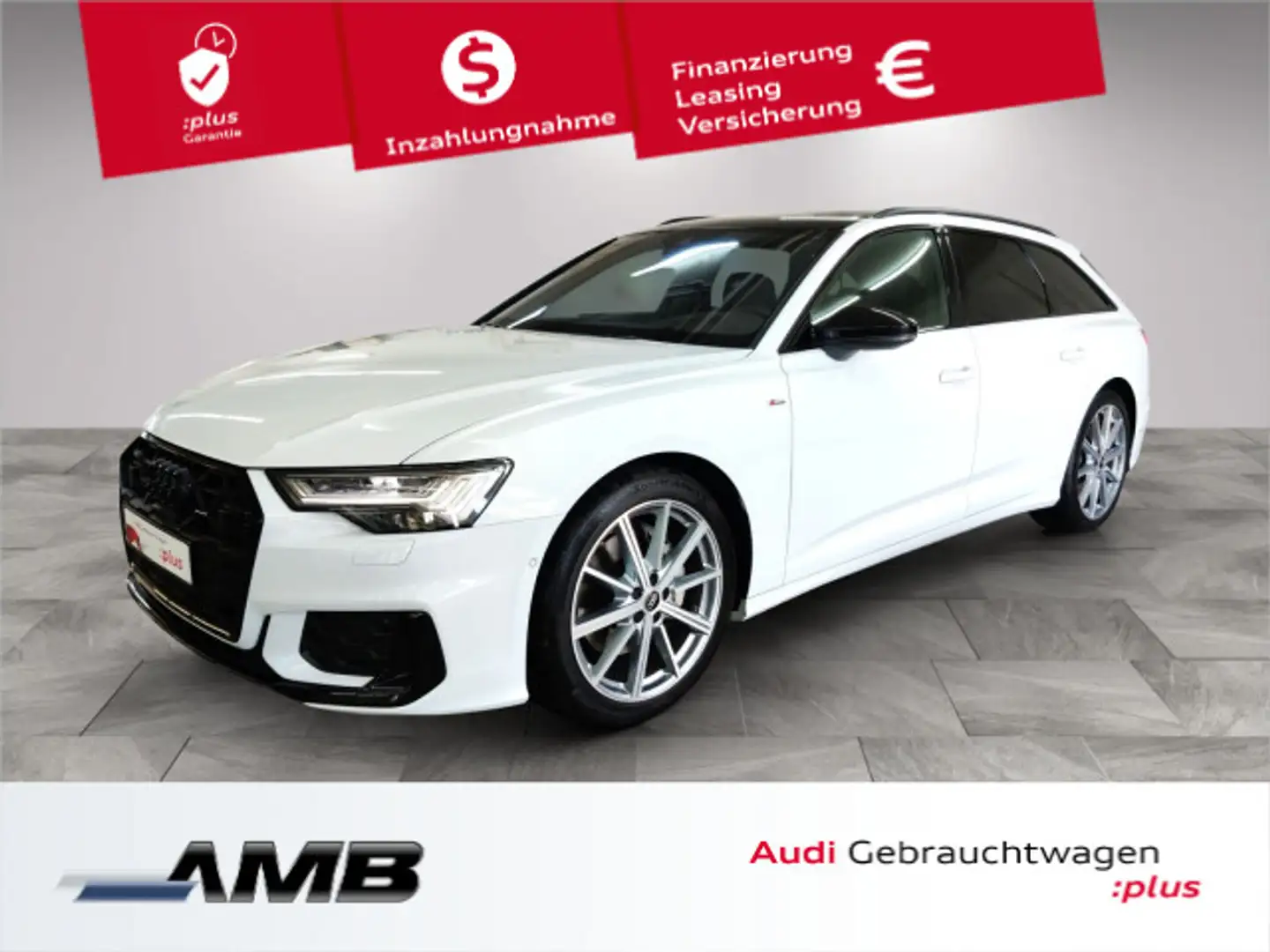 Audi A6 S line 50 TDI AHK/HD-Matrix/Pano/09.29G Weiß - 1