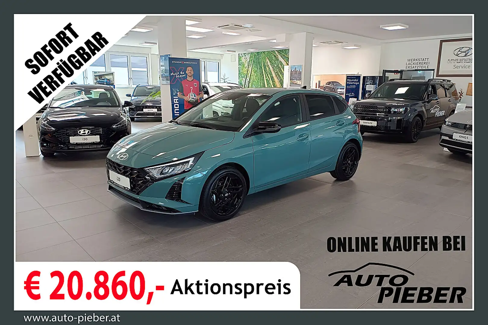 Hyundai i20 1,0 T-GDI GO! Plus *LED*Navi*Klima* Grün - 1